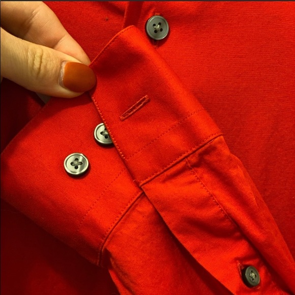 Apt 9 red button up, slim fit - Picture 4 of 5